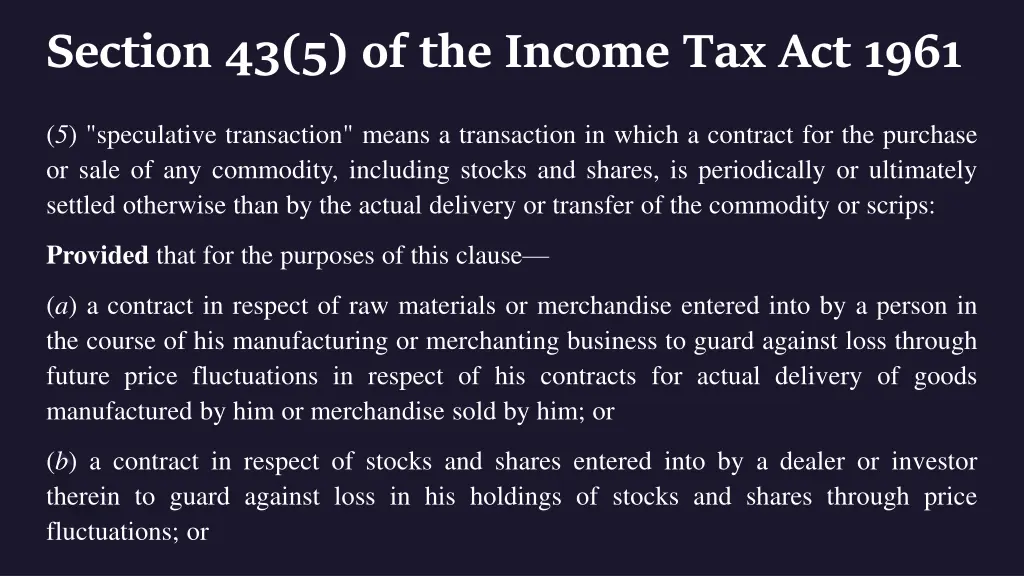 section 43 5 of the income tax act 1961