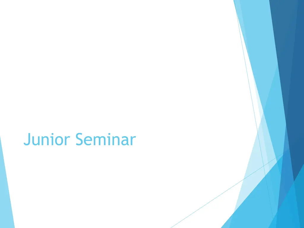 junior seminar