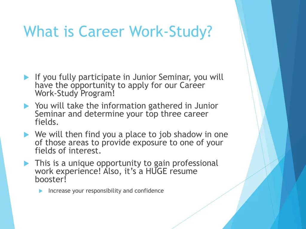 what is career work study