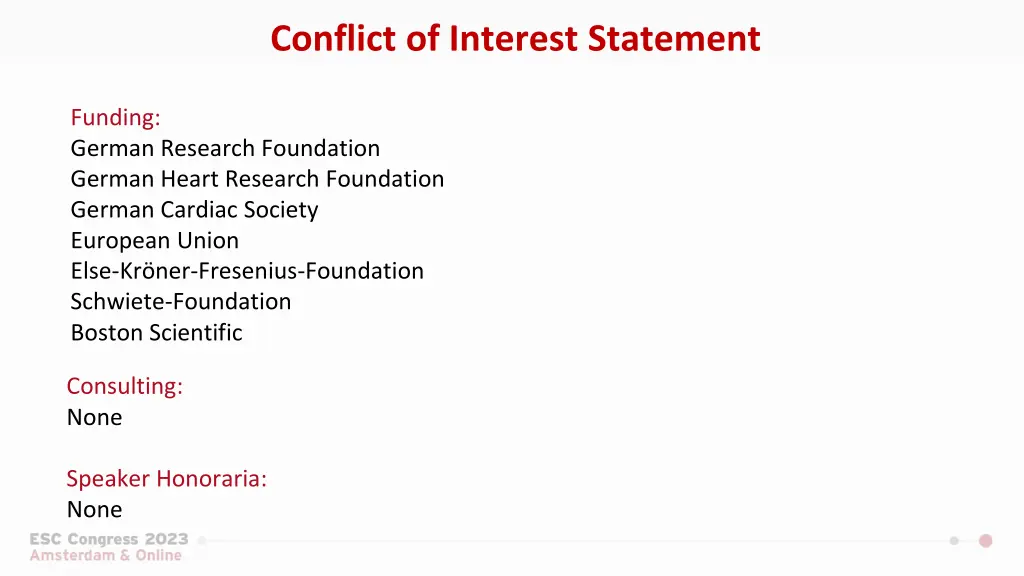 conflict of interest statement