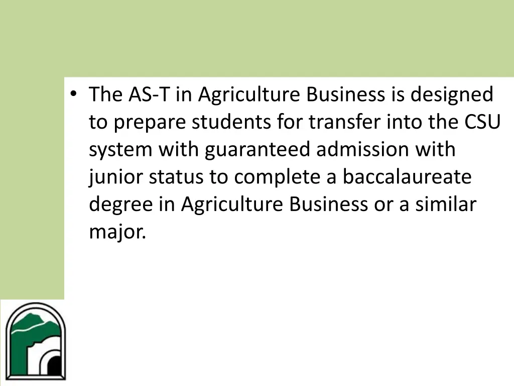 the as t in agriculture business is designed