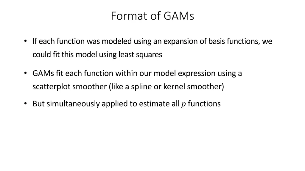 format of gams 1