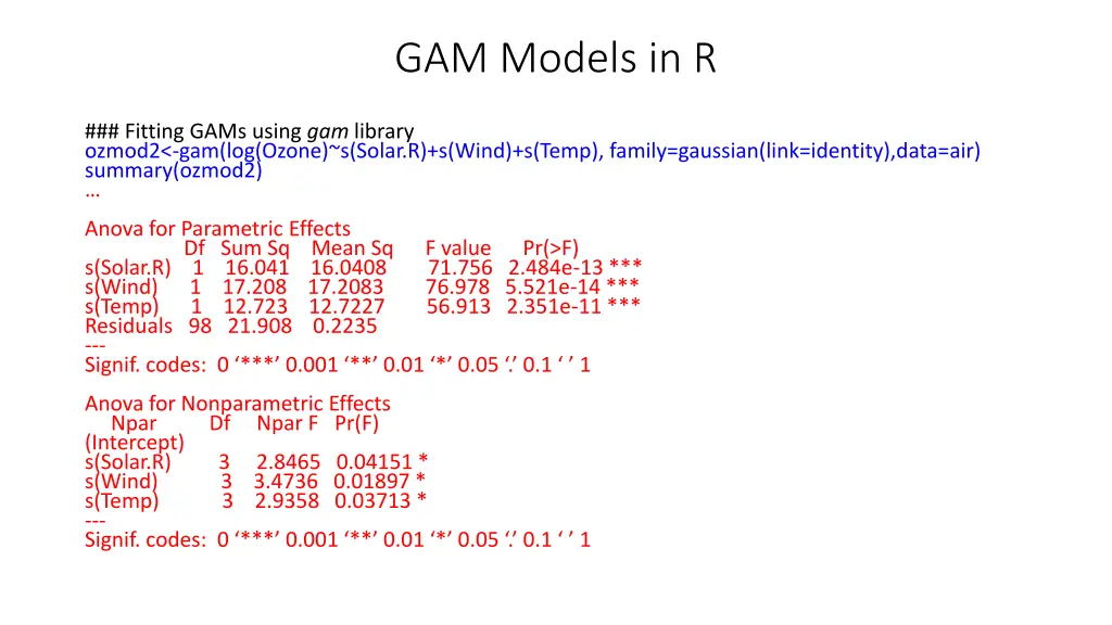 gam models in r 2