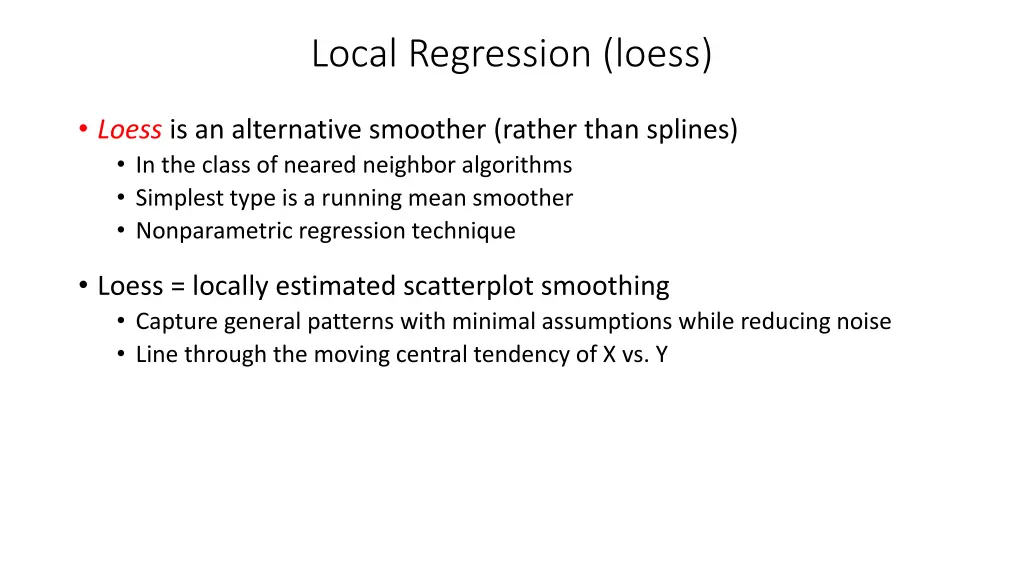 local regression loess