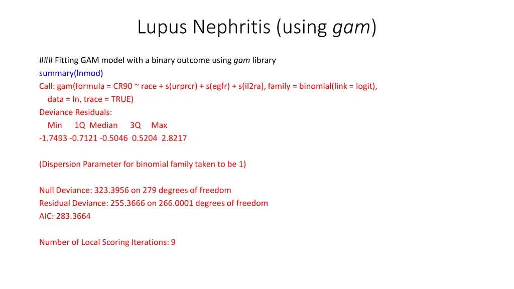 lupus nephritis using gam 1