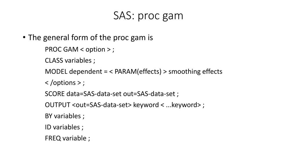 sas proc gam