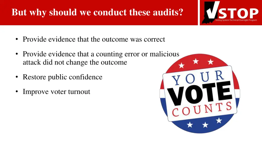 but why should we conduct these audits