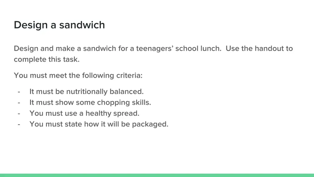 design a sandwich