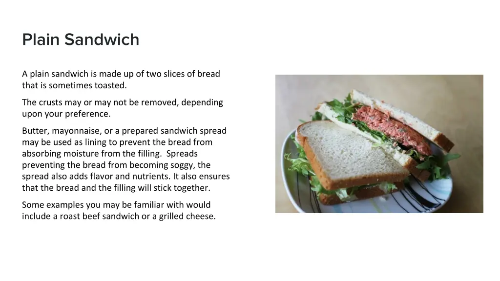 plain sandwich