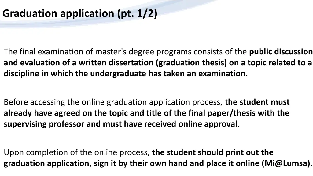 graduation application pt 1 2