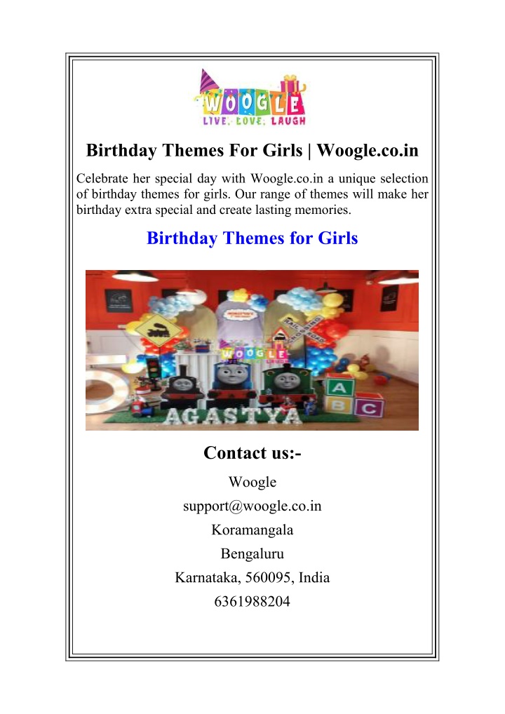 birthday themes for girls woogle co in