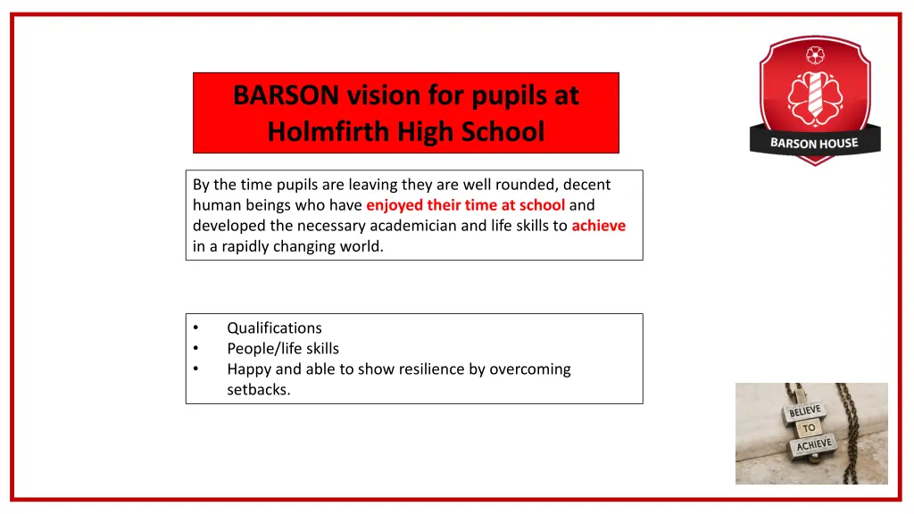 barson vision for pupils at holmfirth high school