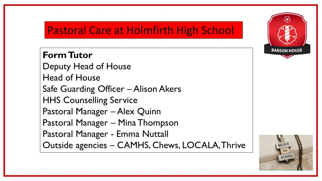 pastoral care at holmfirth high school