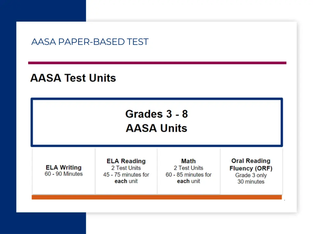 aasa paper based test