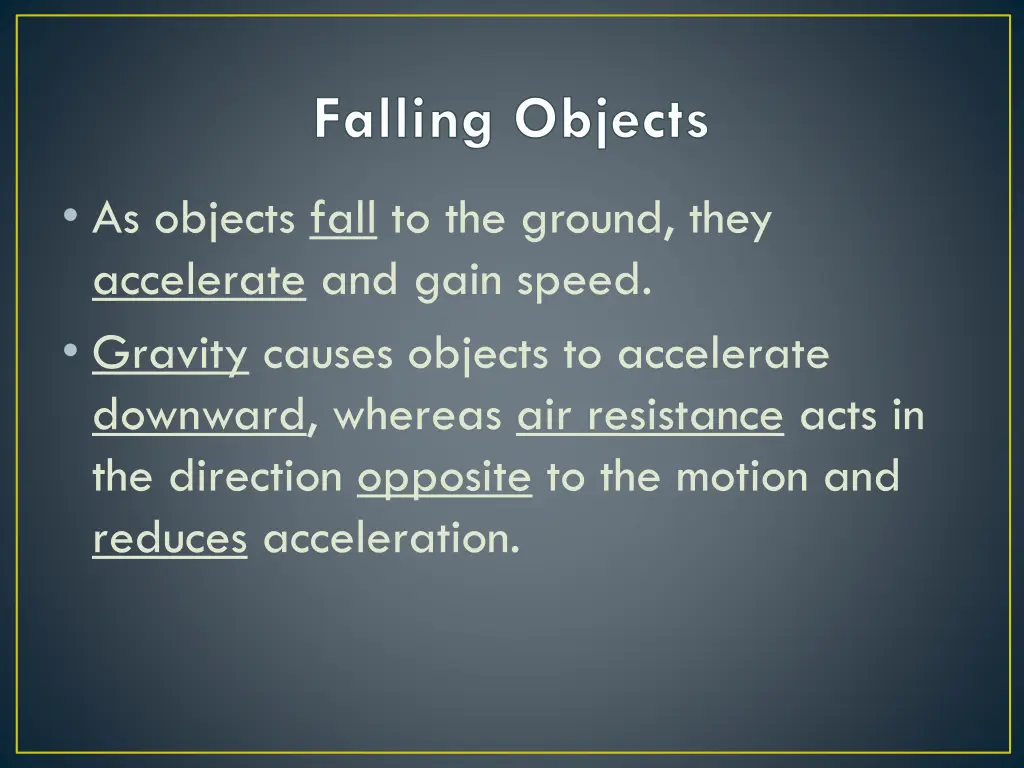 falling objects