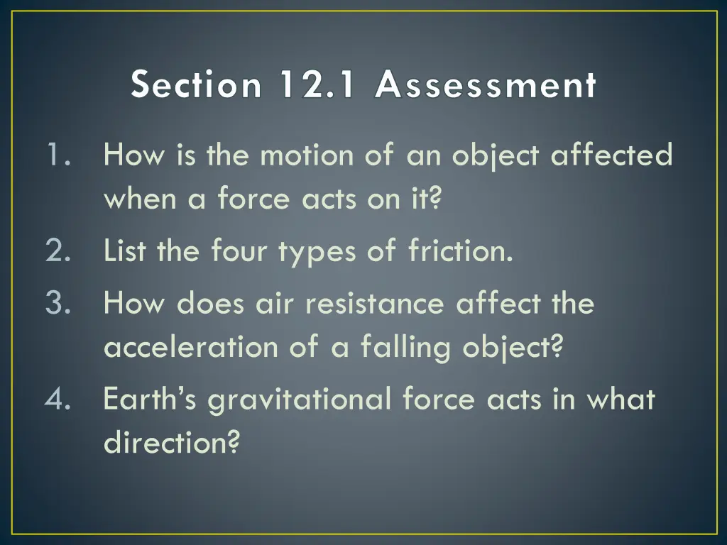 section 12 1 assessment