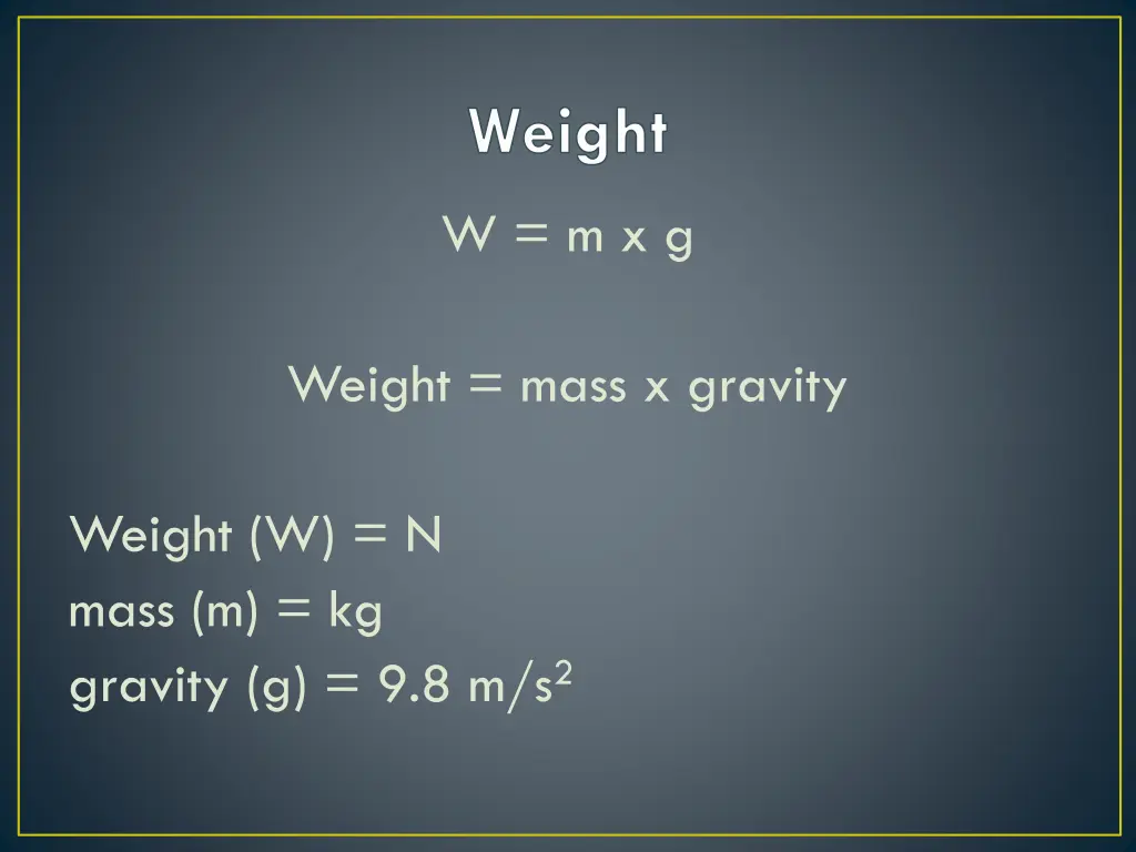 weight