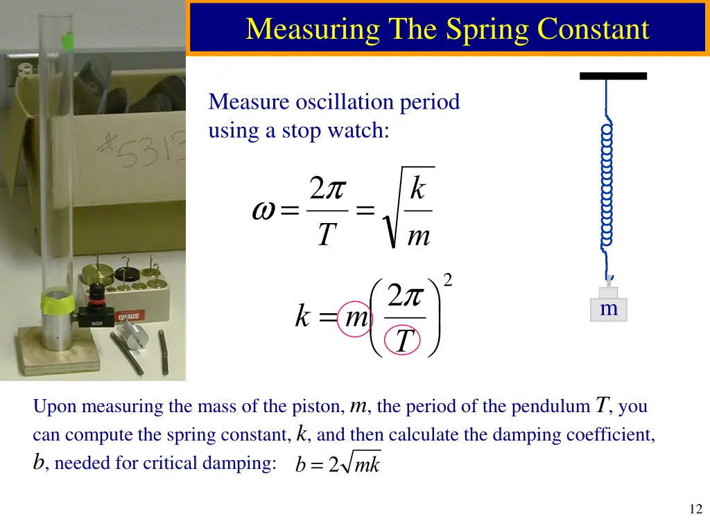 measuring the spring constant