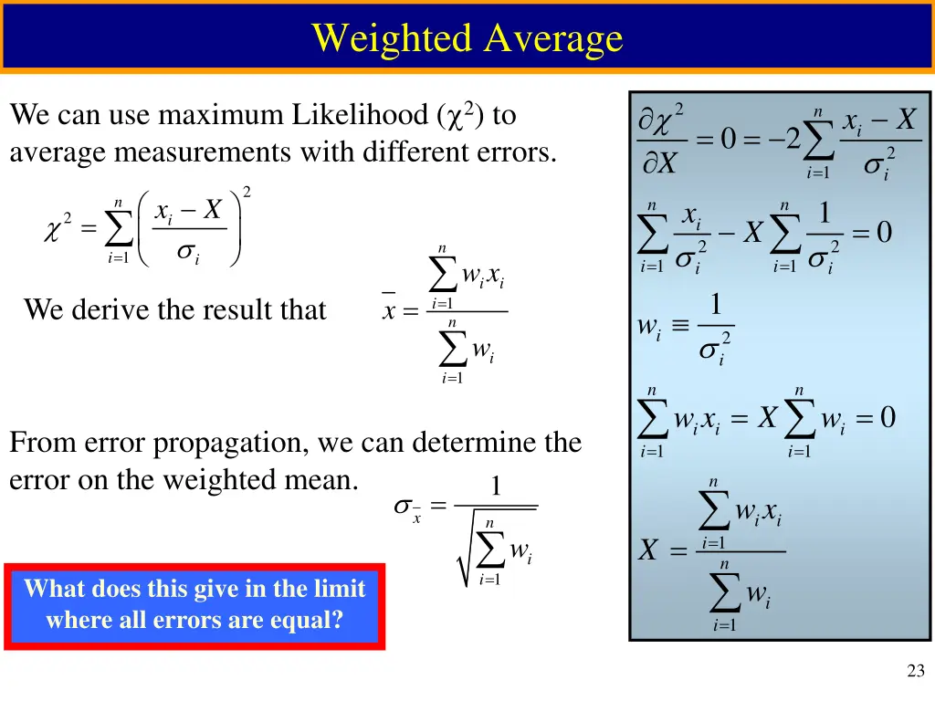 weighted average