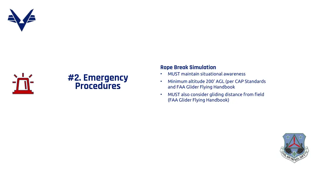 rope break simulation must maintain situational