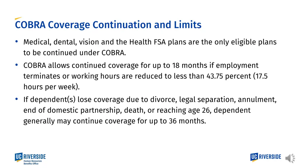cobra coverage continuation and limits