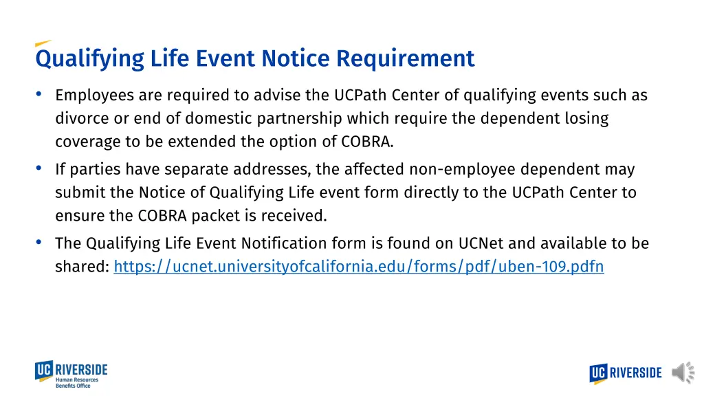 qualifying life event notice requirement