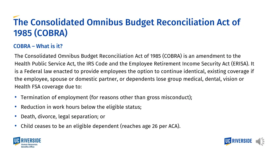 the consolidated omnibus budget reconciliation