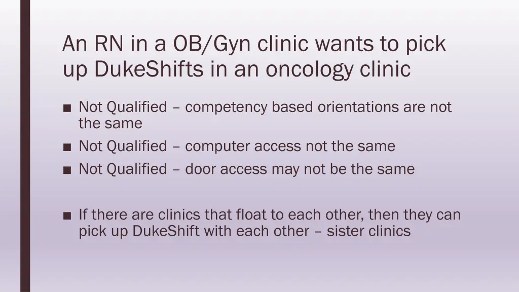 an rn in a ob gyn clinic wants to pick