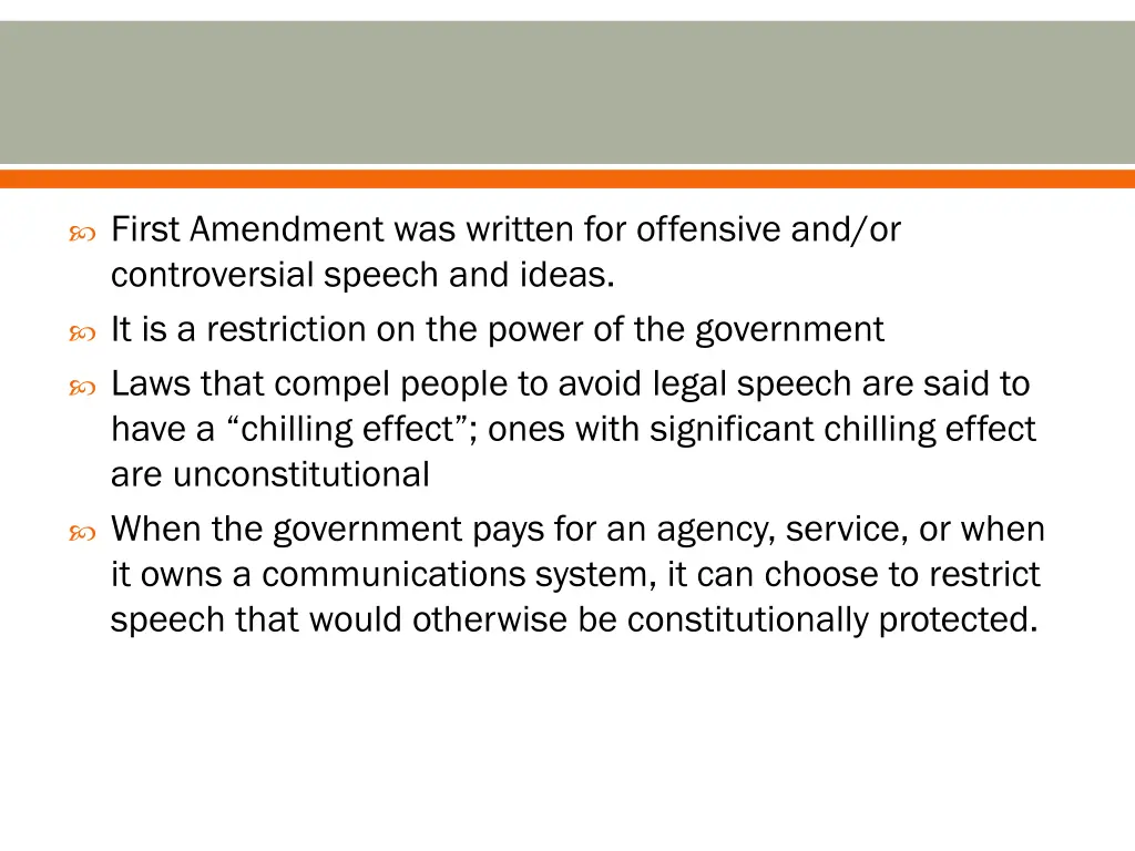 first amendment was written for offensive