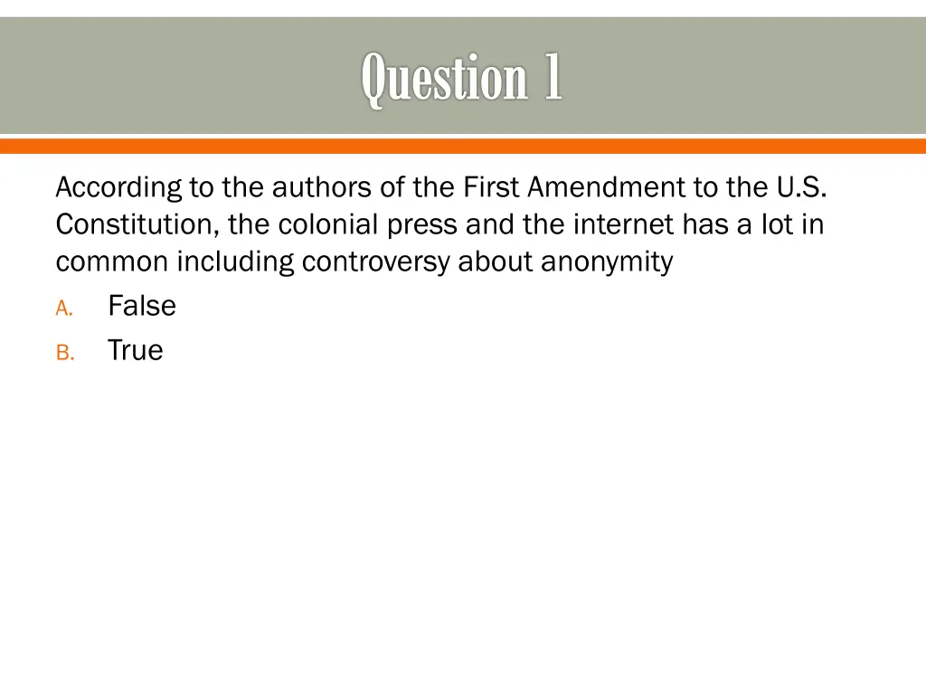 question 1