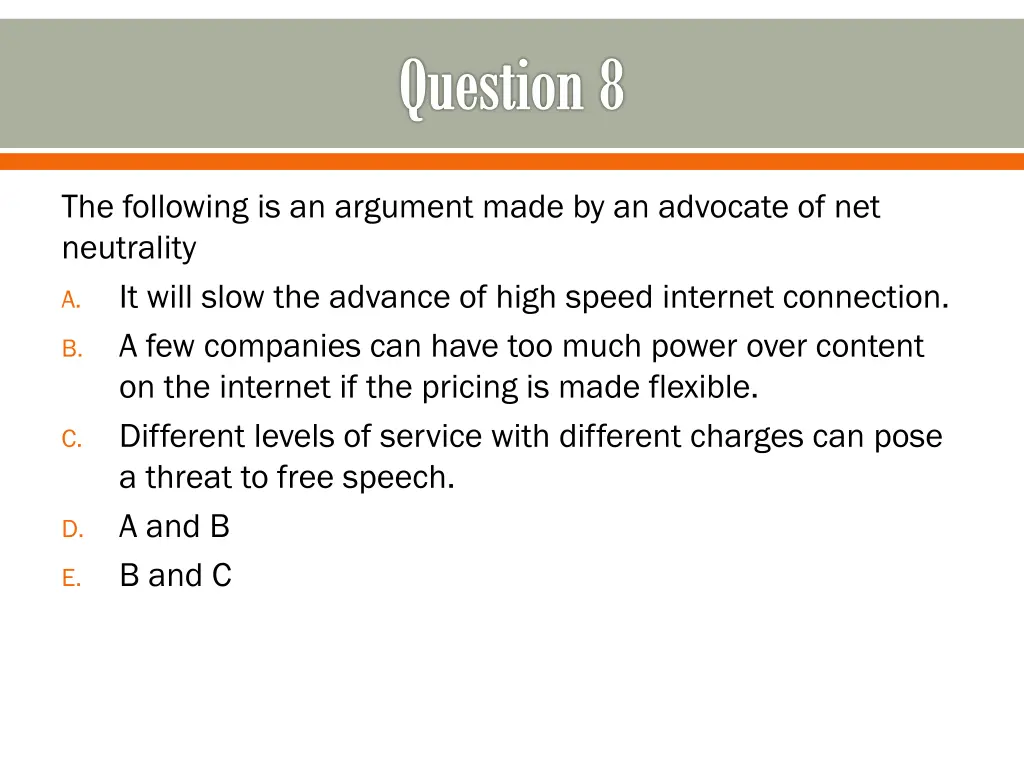 question 8