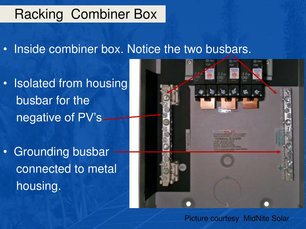 racking combiner box 17