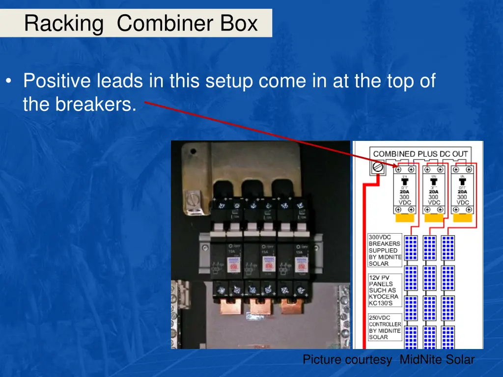 racking combiner box 22