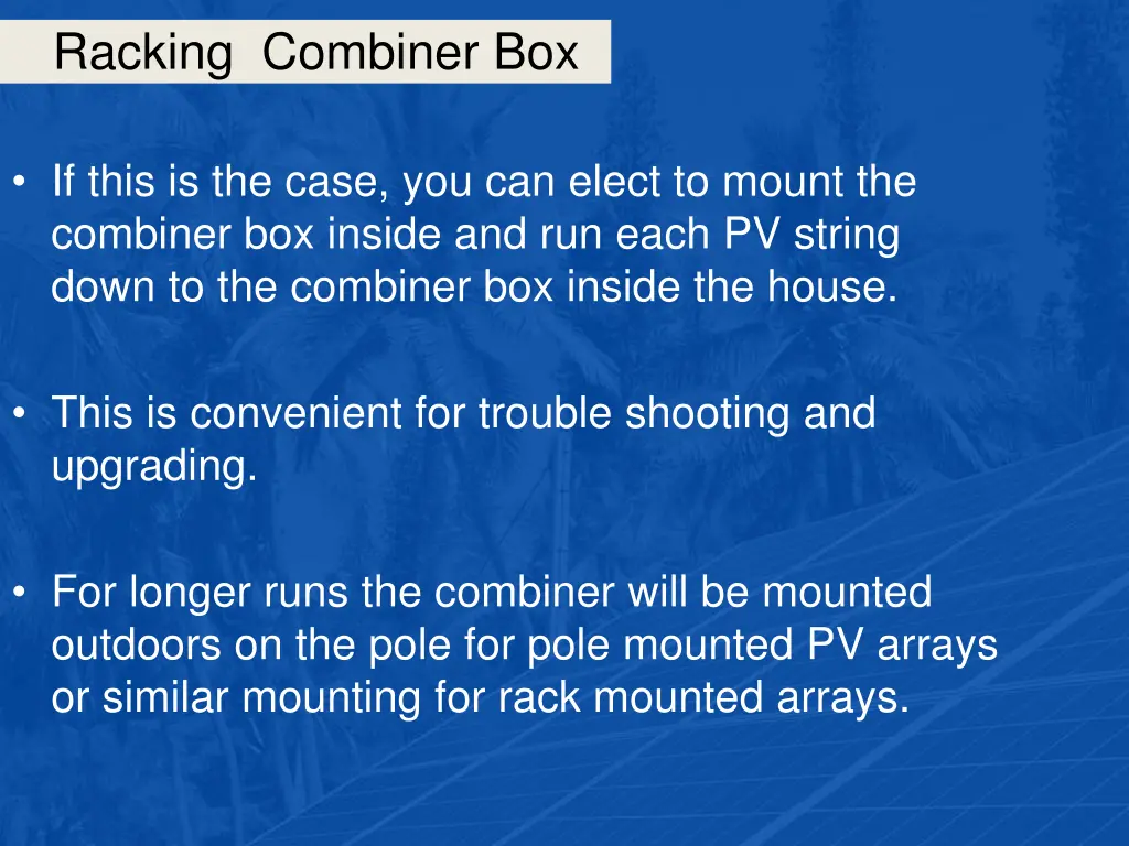racking combiner box 24
