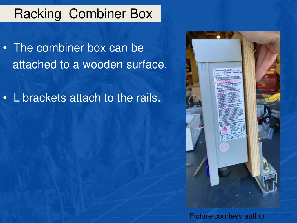 racking combiner box 26