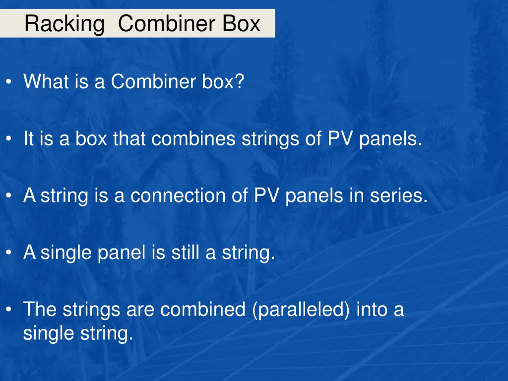 racking combiner box 3