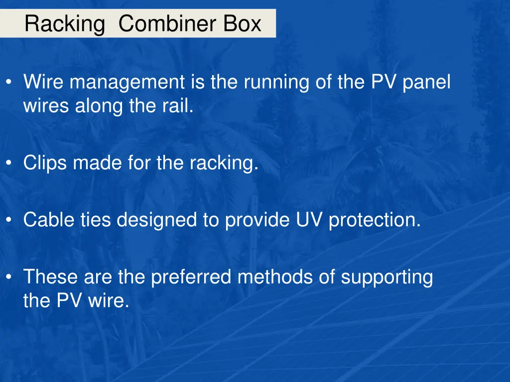 racking combiner box 31