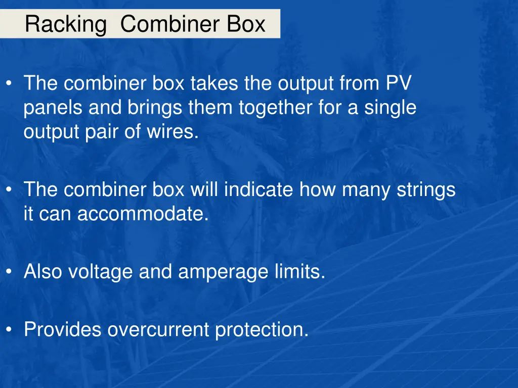 racking combiner box 4