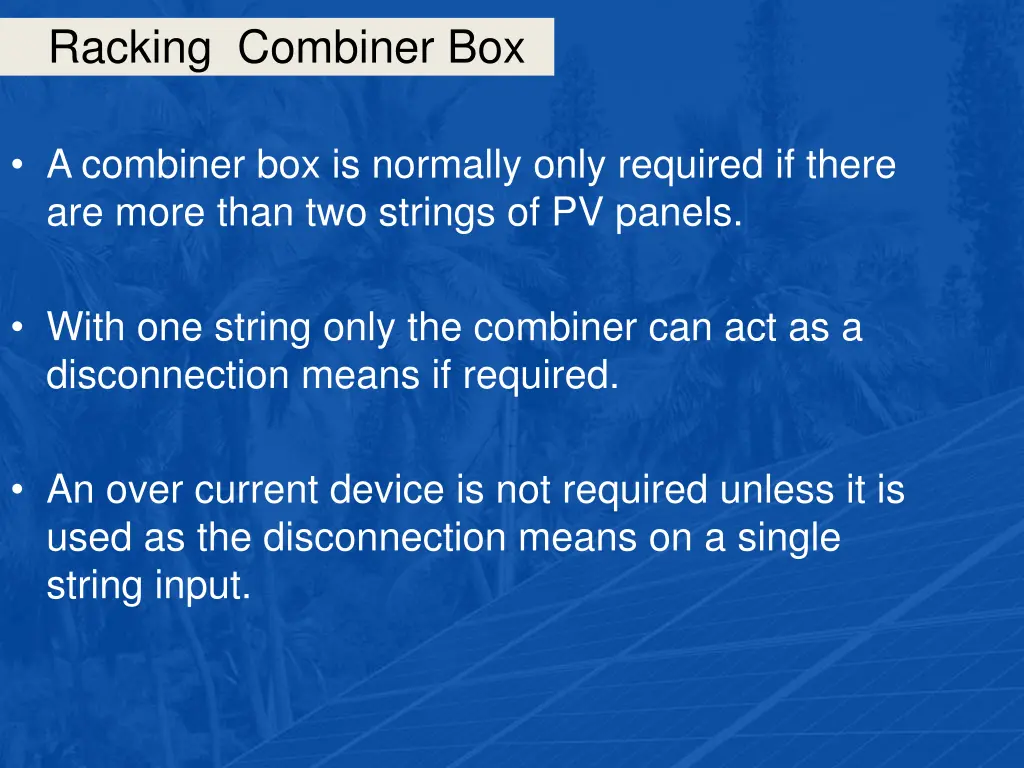 racking combiner box 6