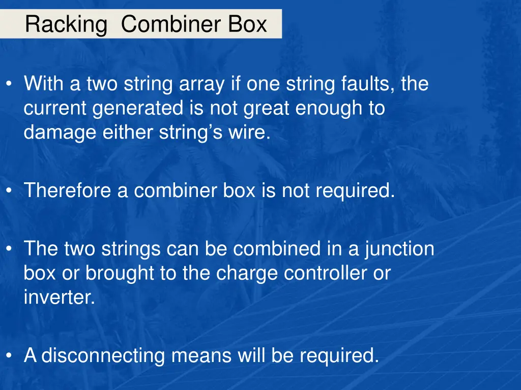 racking combiner box 7