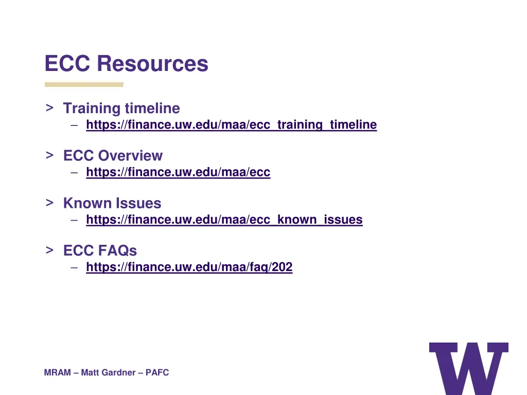 ecc resources