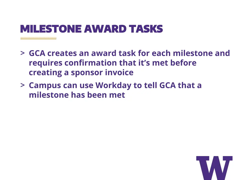 milestone award tasks milestone award tasks