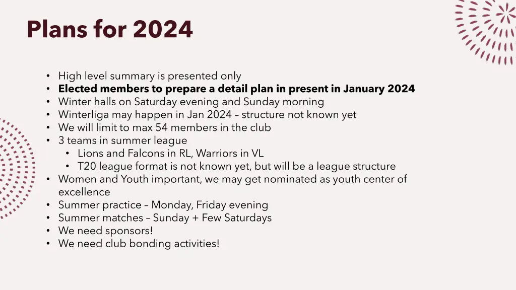 plans for 2024 1