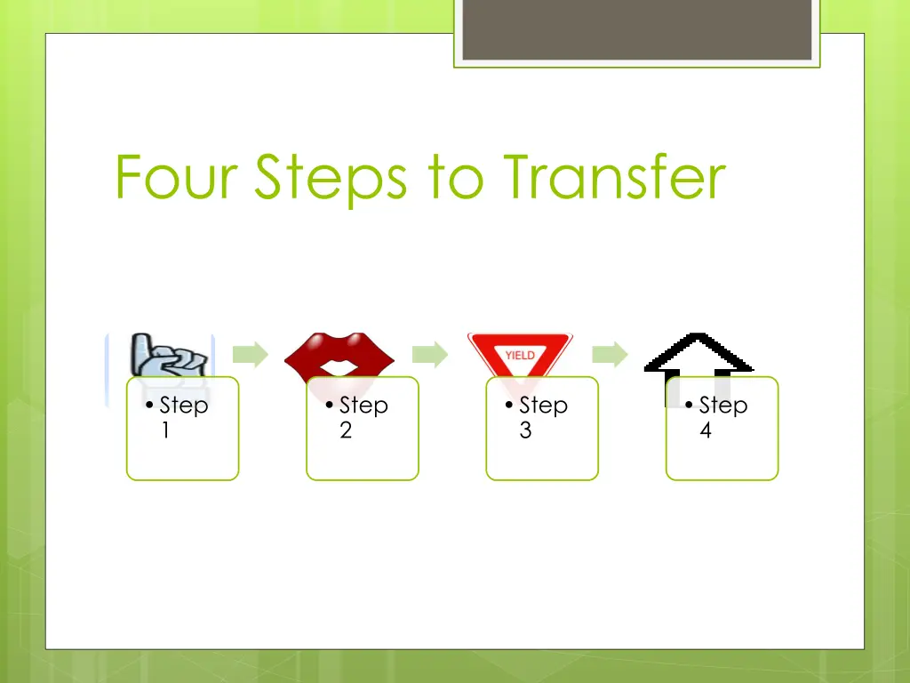 four steps to transfer