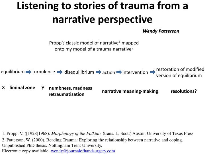 listening to stories of trauma from a narrative