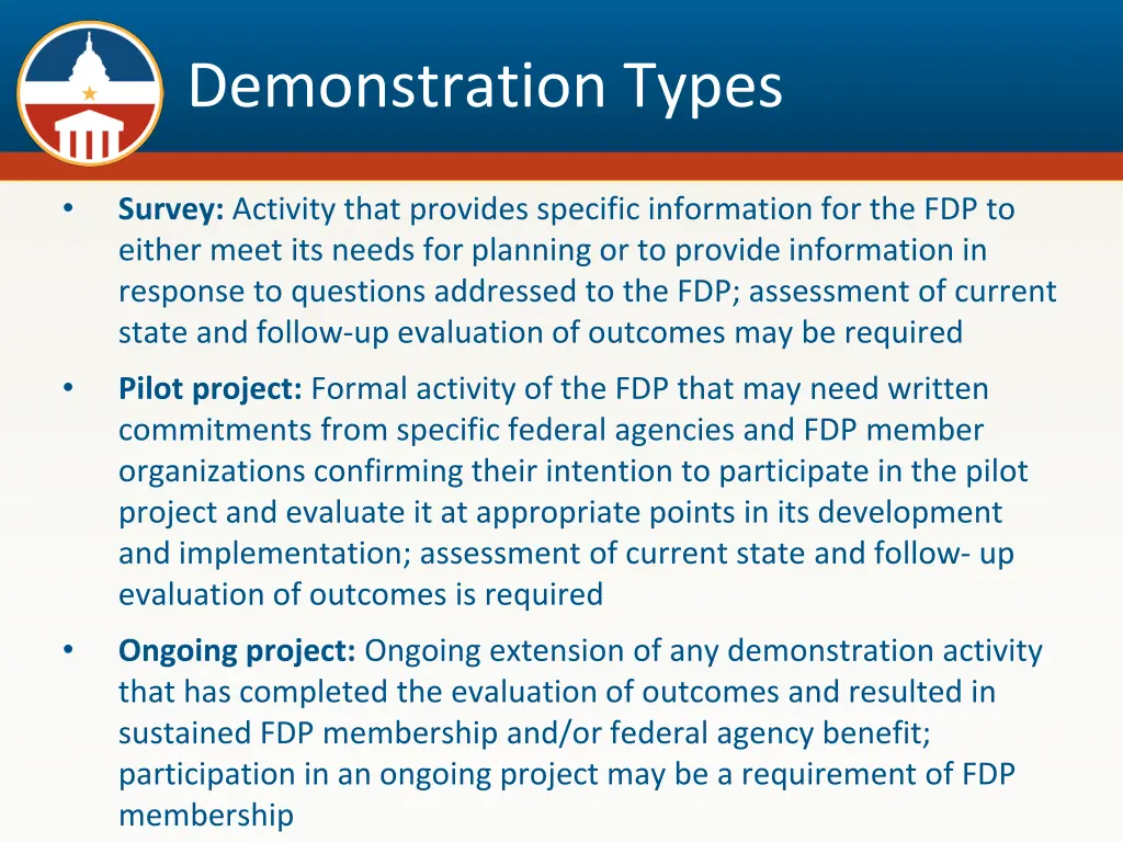 demonstration types 1