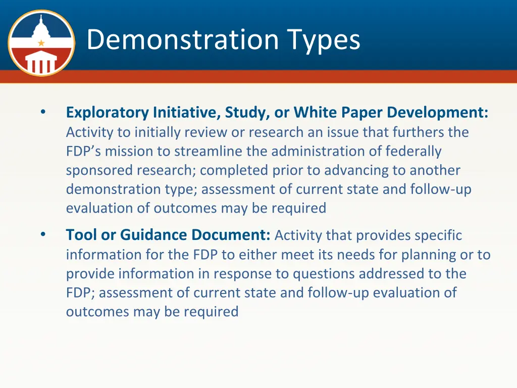 demonstration types