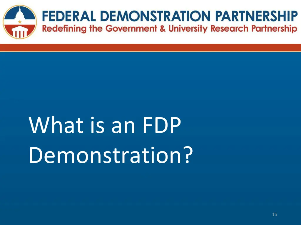 what is an fdp demonstration