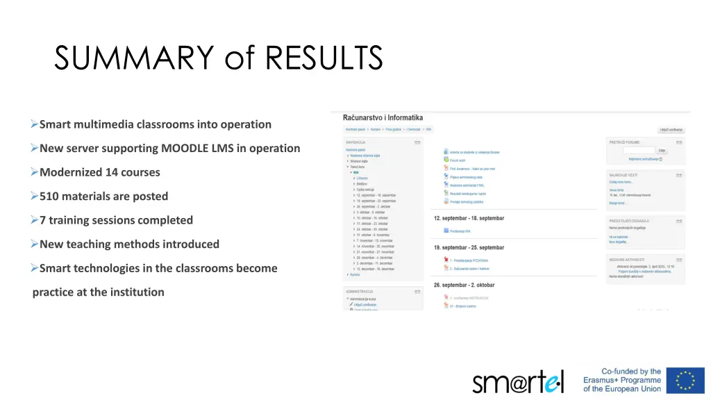 summary of results