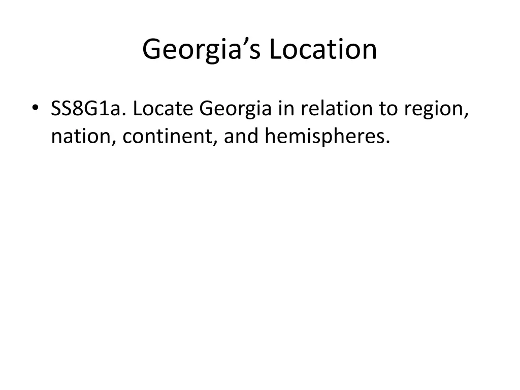 georgia s location